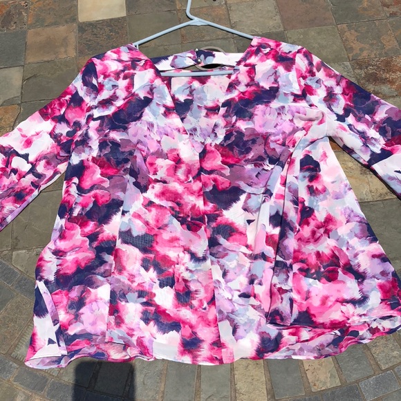 Jennifer Lopez Ruffled Sleeve Blouse M - Picture 4 of 8